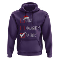 Nice Naughty Skibidi Hoodie Funny Christmas Santa List
