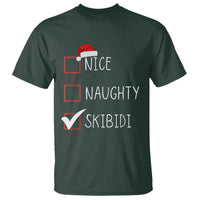 Nice Naughty Skibidi T Shirt Funny Christmas Santa List - Wonder Print Shop