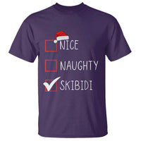 Nice Naughty Skibidi T Shirt Funny Christmas Santa List - Wonder Print Shop