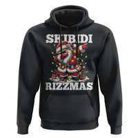 Funny Dabbing Santa Rizz Christmas Hoodie Skibidi Rizzmas Xmas Lights