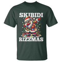 Funny Dabbing Santa Rizz Christmas T Shirt Skibidi Rizzmas Xmas Lights - Wonder Print Shop