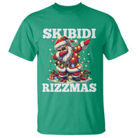 Funny Dabbing Santa Rizz Christmas T Shirt Skibidi Rizzmas Xmas Lights - Wonder Print Shop