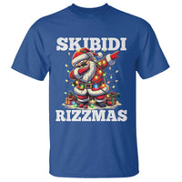 Funny Dabbing Santa Rizz Christmas T Shirt Skibidi Rizzmas Xmas Lights - Wonder Print Shop