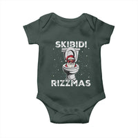 Funny Santa Rizz Christmas Baby Onesie Skibiti Toilet Rizzmas