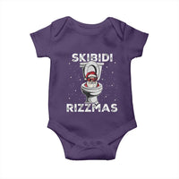 Funny Santa Rizz Christmas Baby Onesie Skibiti Toilet Rizzmas