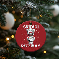 Funny Santa Rizz Xmas Christmas Ornament Skibiti Toilet Rizzmas - Wonder Print Shop