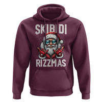 Funny Santa Rizz Christmas Hoodie Skibidi Rizzmas Gen Alpha Slang Cool Santa