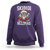 Funny Santa Rizz Christmas Sweatshirt Skibidi Rizzmas Gen Alpha Slang Cool Santa - Wonder Print Shop
