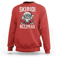 Funny Santa Rizz Christmas Sweatshirt Skibidi Rizzmas Gen Alpha Slang Cool Santa - Wonder Print Shop