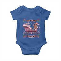 Groovy Pink Christmas Gingerbrad Baby Onesie Sleigh Girl Sleigh Festive Xmas Holiday Girls