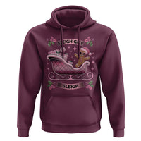 Groovy Pink Christmas Gingerbrad Hoodie Sleigh Girl Sleigh Festive Xmas Holiday Girls