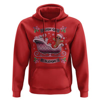 Groovy Pink Christmas Gingerbrad Hoodie Sleigh Girl Sleigh Festive Xmas Holiday Girls