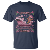 Groovy Pink Christmas Gingerbrad T Shirt Sleigh Girl Sleigh Festive Xmas Holiday Girls - Wonder Print Shop