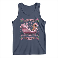 Groovy Pink Christmas Gingerbrad Tank Top Sleigh Girl Sleigh Festive Xmas Holiday Girls