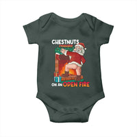 Funny Naughty Santa Baby Onesie Chestnuts Roasting On An Open Fire Dirty Food Pun Xmas Joke