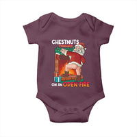 Funny Naughty Santa Baby Onesie Chestnuts Roasting On An Open Fire Dirty Food Pun Xmas Joke