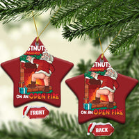 Funny Naughty Santa Christmas Ornament Chestnuts Roasting On An Open Fire Dirty Food Pun Xmas Joke - Wonder Print Shop