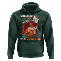 Funny Naughty Santa Hoodie Chestnuts Roasting On An Open Fire Dirty Food Pun Xmas Joke