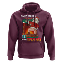 Funny Naughty Santa Hoodie Chestnuts Roasting On An Open Fire Dirty Food Pun Xmas Joke