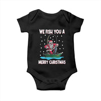 Santa Christmas Boat Fishing Baby Onesie We Fish You A Merry Xmas Fisherman
