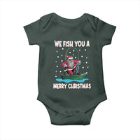 Santa Christmas Boat Fishing Baby Onesie We Fish You A Merry Xmas Fisherman