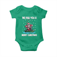 Santa Christmas Boat Fishing Baby Onesie We Fish You A Merry Xmas Fisherman