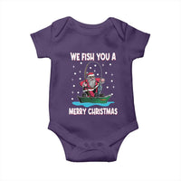 Santa Christmas Boat Fishing Baby Onesie We Fish You A Merry Xmas Fisherman