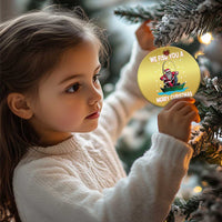 Santa Xmas Boat Fishing Christmas Ornament We Fish You A Merry Xmas Fisherman - Wonder Print Shop
