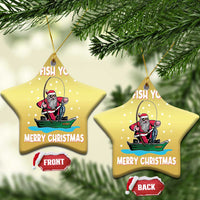 Santa Xmas Boat Fishing Christmas Ornament We Fish You A Merry Xmas Fisherman - Wonder Print Shop