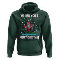Santa Christmas Boat Fishing Hoodie We Fish You A Merry Xmas Fisherman