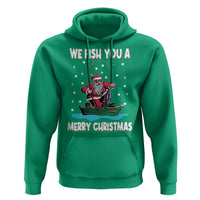 Santa Christmas Boat Fishing Hoodie We Fish You A Merry Xmas Fisherman
