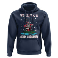 Santa Christmas Boat Fishing Hoodie We Fish You A Merry Xmas Fisherman
