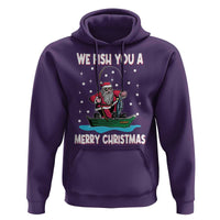Santa Christmas Boat Fishing Hoodie We Fish You A Merry Xmas Fisherman