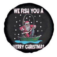 Santa Christmas Boat Fishing Spare Tire Cover We Fish You A Merry Xmas Fisherman