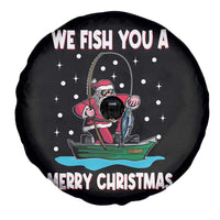 Santa Christmas Boat Fishing Spare Tire Cover We Fish You A Merry Xmas Fisherman
