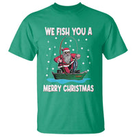Santa Christmas Boat Fishing T Shirt We Fish You A Merry Xmas Fisherman - Wonder Print Shop