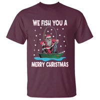 Santa Christmas Boat Fishing T Shirt We Fish You A Merry Xmas Fisherman - Wonder Print Shop