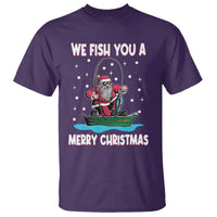 Santa Christmas Boat Fishing T Shirt We Fish You A Merry Xmas Fisherman - Wonder Print Shop