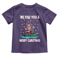 Santa Christmas Boat Fishing Toddler T Shirt We Fish You A Merry Xmas Fisherman