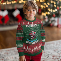 Santa Xmas Boat Fishing Ugly Christmas Sweater We Fish You A Merry Xmas Fisherman - Wonder Print Shop