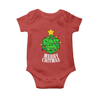 Christmas Gamer Baby Onesie Merry Critmas D20 RPG Gaming Xmas Tree