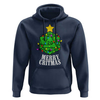 Christmas Gamer Hoodie Merry Critmas D20 RPG Gaming Xmas Tree