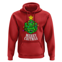 Christmas Gamer Hoodie Merry Critmas D20 RPG Gaming Xmas Tree
