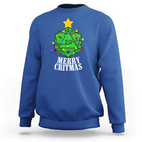 Christmas Gamer Sweatshirt Merry Critmas D20 RPG Gaming Xmas Tree - Wonder Print Shop