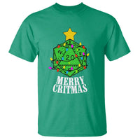 Christmas Gamer T Shirt Merry Critmas D20 RPG Gaming Xmas Tree - Wonder Print Shop