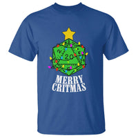 Christmas Gamer T Shirt Merry Critmas D20 RPG Gaming Xmas Tree - Wonder Print Shop
