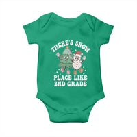 Christmas Teacher Baby Onesie There’s Snow Place Like 2nd Grade Merry Xmas Retro Groovy