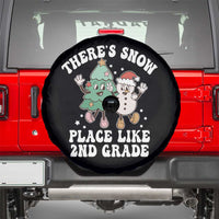Christmas Teacher Spare Tire Cover There’s Snow Place Like 2nd Grade Merry Xmas Retro Groovy