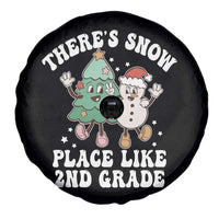 Christmas Teacher Spare Tire Cover There’s Snow Place Like 2nd Grade Merry Xmas Retro Groovy