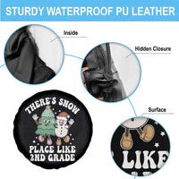 Christmas Teacher Spare Tire Cover There’s Snow Place Like 2nd Grade Merry Xmas Retro Groovy